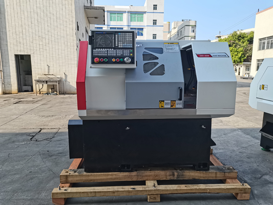 Small Size CNC Flat Bed Lathe Machine With 48mm Spindle Bore 3000rpm Speed